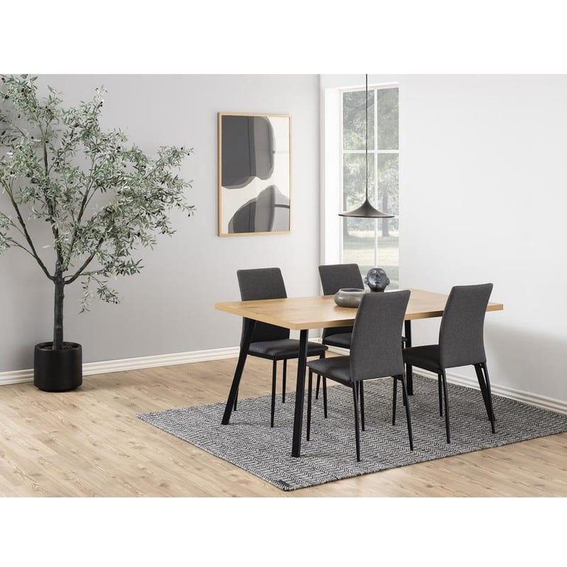 Spisebordsstol HOME4YOU Demina Mørkegrå - Mørkegrå - Møbler - Stole & lænestole - Spisebordsstole & køkkenstole