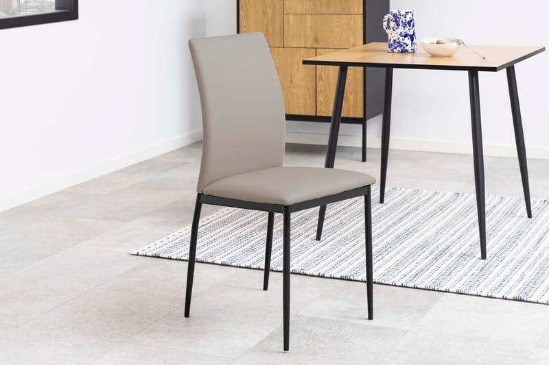 Spisebordsstol HOME4YOU Demina Taupe - Taupe - Møbler - Stole & lænestole - Spisebordsstole & køkkenstole