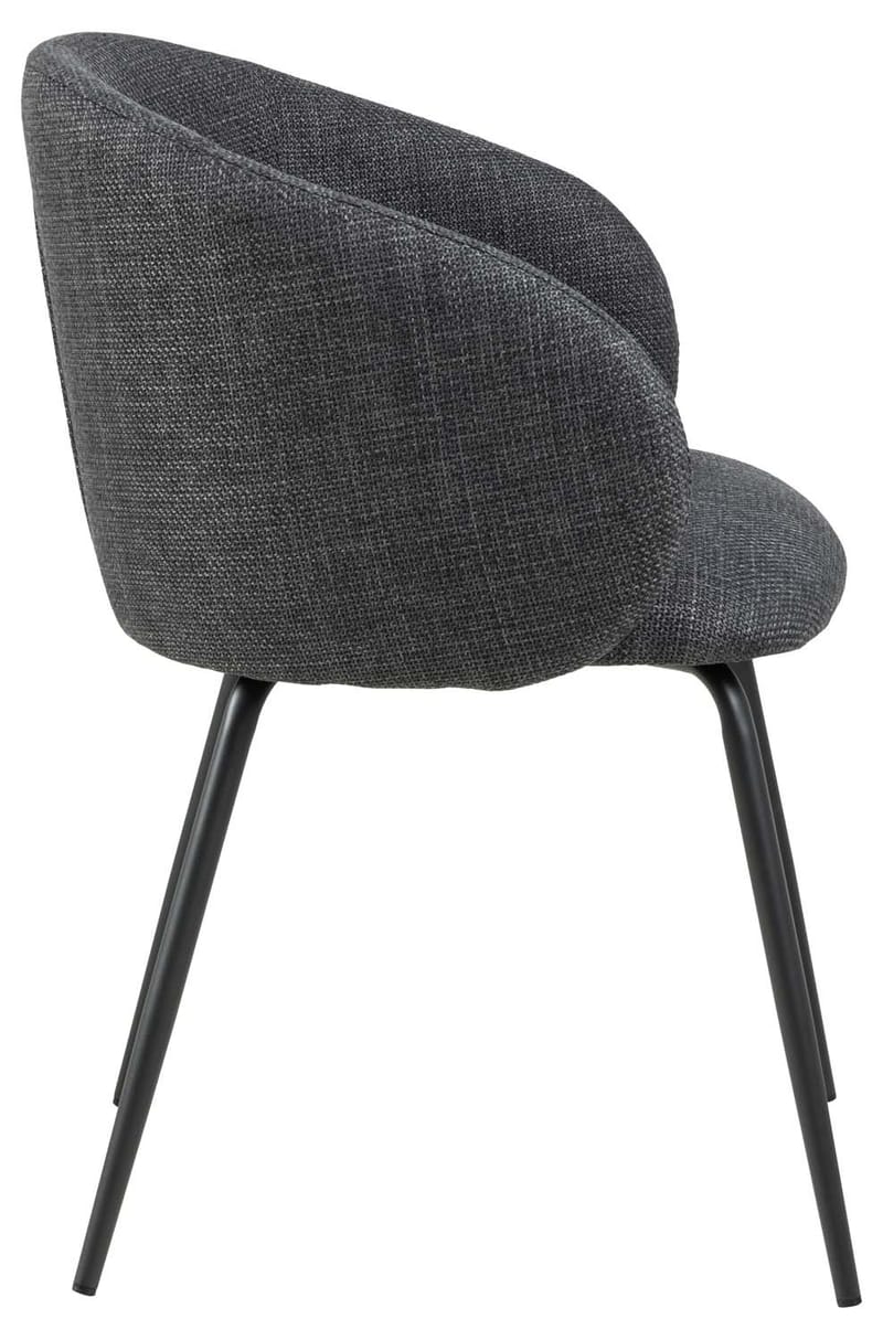 Spisebordsstol HOME4YOU Eleanor med armlæn, grå - Grå - Møbler - Stole & lænestole - Spisebordsstole & køkkenstole