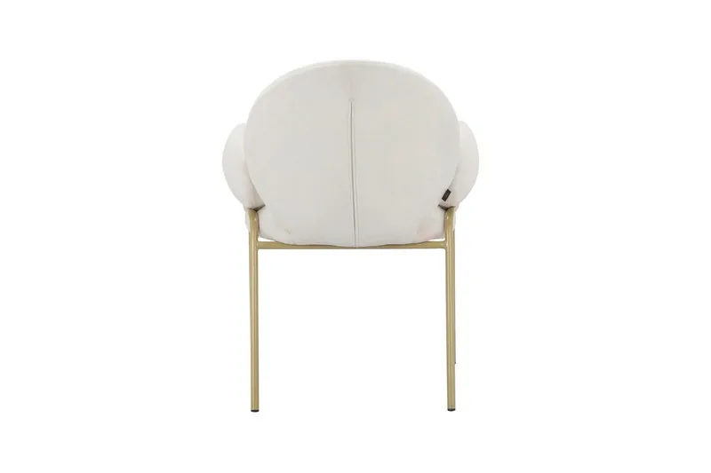 Spisebordsstol Iwama Sæt af 2 Fløjl i cremefarve - Fløjl i cremefarve - Møbler - Stole & lænestole - Spisebordsstole & køkkenstole