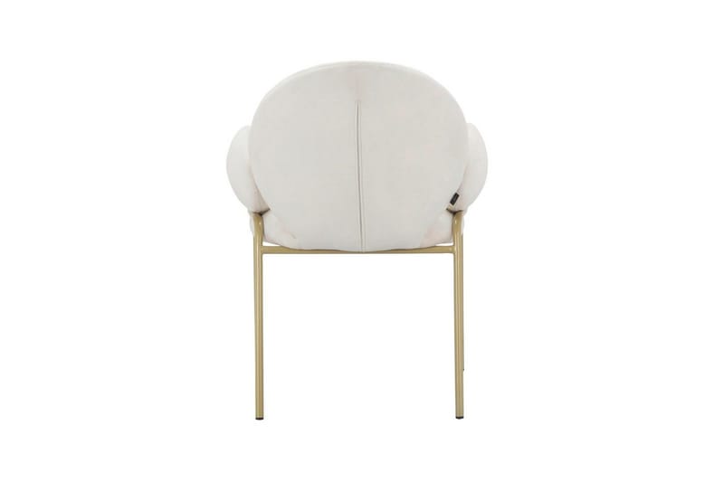 Spisebordsstol Iwama Sæt af 2 Fløjl i cremefarve - Fløjl i cremefarve - Møbler - Stole & lænestole - Spisebordsstole & køkkenstole