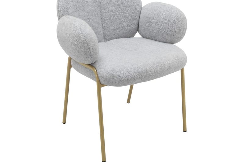 Spisebordsstol Iwama Sæt af 2 Lys Grå Teddy - Lys Grå Teddy - Møbler - Stole & lænestole - Spisebordsstole & køkkenstole