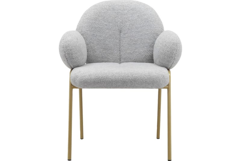 Spisebordsstol Iwama Sæt af 2 Lys Grå Teddy - Lys Grå Teddy - Møbler - Stole & lænestole - Spisebordsstole & køkkenstole