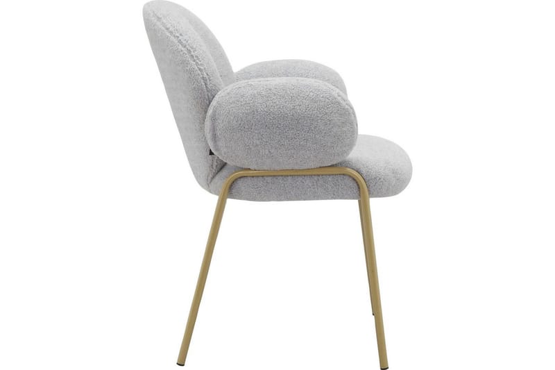 Spisebordsstol Iwama Sæt af 2 Lys Grå Teddy - Lys Grå Teddy - Møbler - Stole & lænestole - Spisebordsstole & køkkenstole