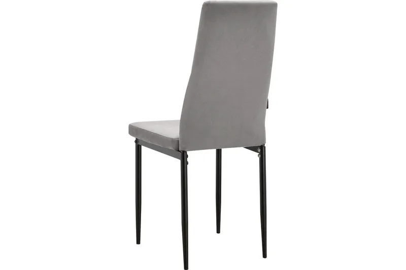 Spisebordsstol Kelly Grå, Velour - Grå, Velour - Møbler - Stole & lænestole - Spisebordsstole & køkkenstole