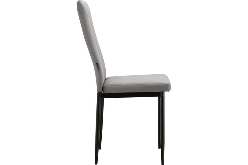 Spisebordsstol Kelly Grå, Velour - Grå, Velour - Møbler - Stole & lænestole - Spisebordsstole & køkkenstole