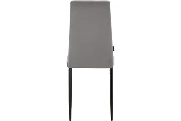 Spisebordsstol Kelly Grå, Velour - Grå, Velour - Møbler - Stole & lænestole - Spisebordsstole & køkkenstole