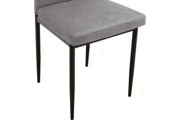 Spisebordsstol Kelly Grå, Velour - Grå, Velour - Møbler - Stole & lænestole - Spisebordsstole & køkkenstole