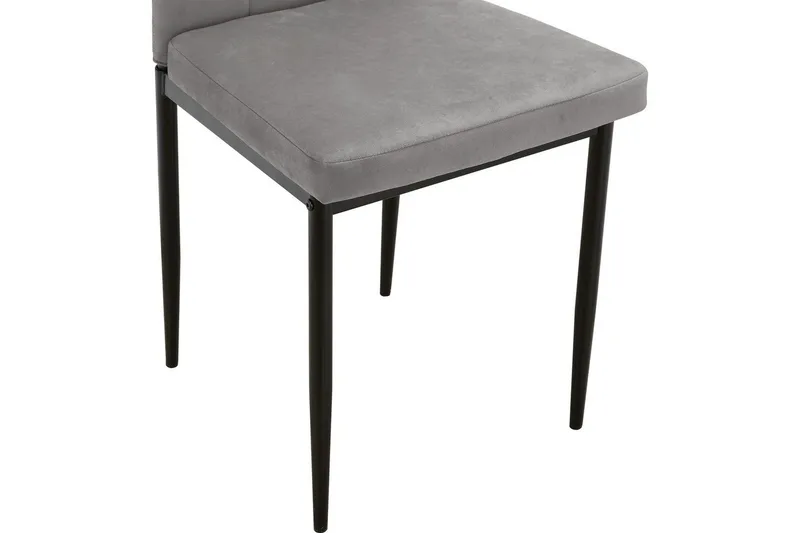 Spisebordsstol Kelly Grå, Velour - Grå, Velour - Møbler - Stole & lænestole - Spisebordsstole & køkkenstole