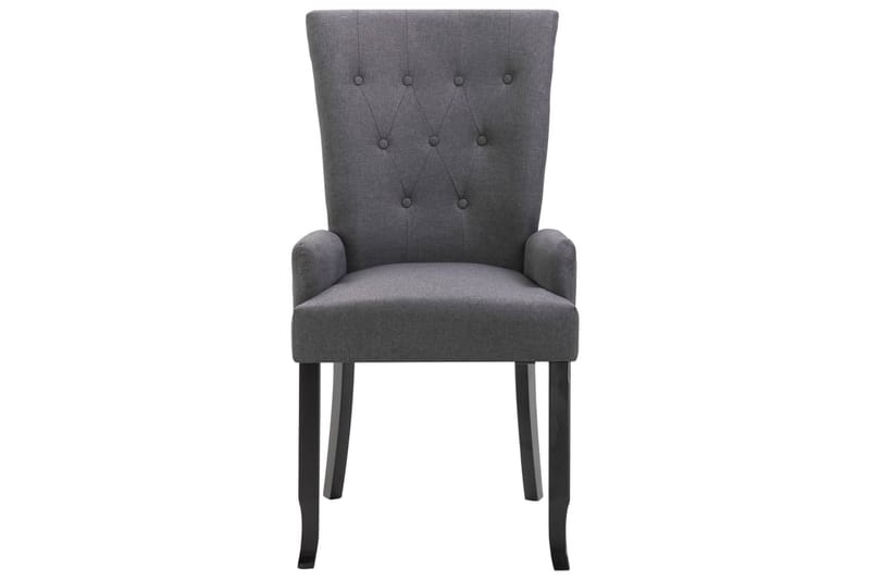 Spisebordsstol Med Armlæn Stof Mørkegrå - Grå - Spisebordsstole & køkkenstole - Armstole