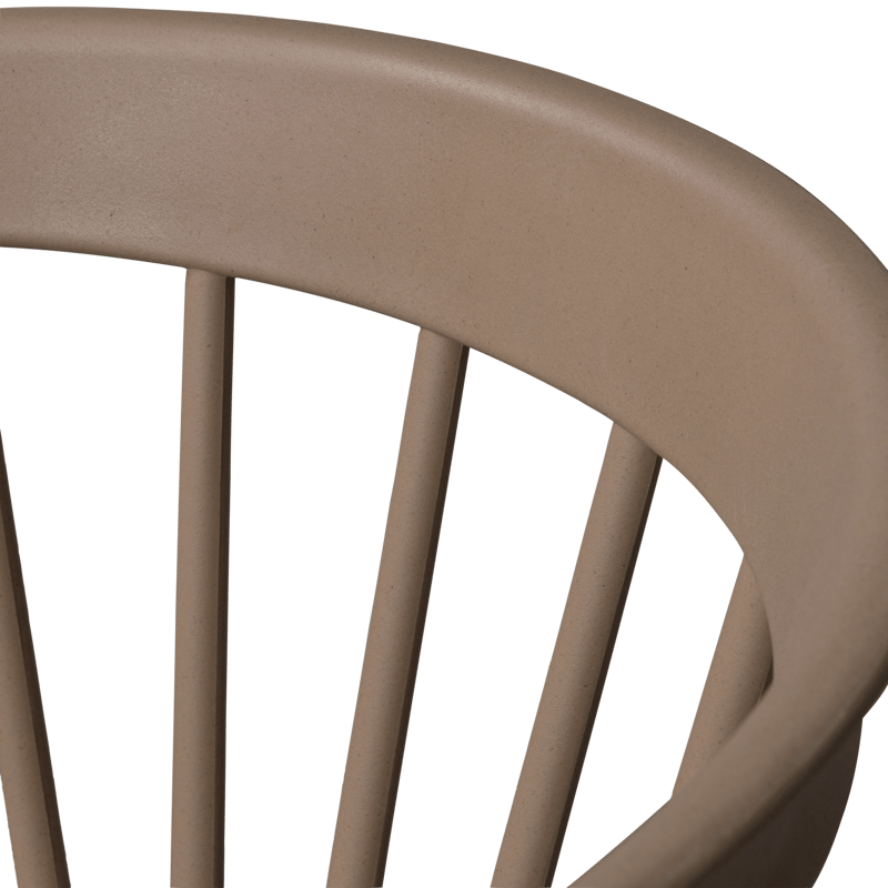 Spisebordsstol med ribber Bliss udendørs - Brun melange - Møbler - Stole & lænestole - Spisebordsstole & køkkenstole