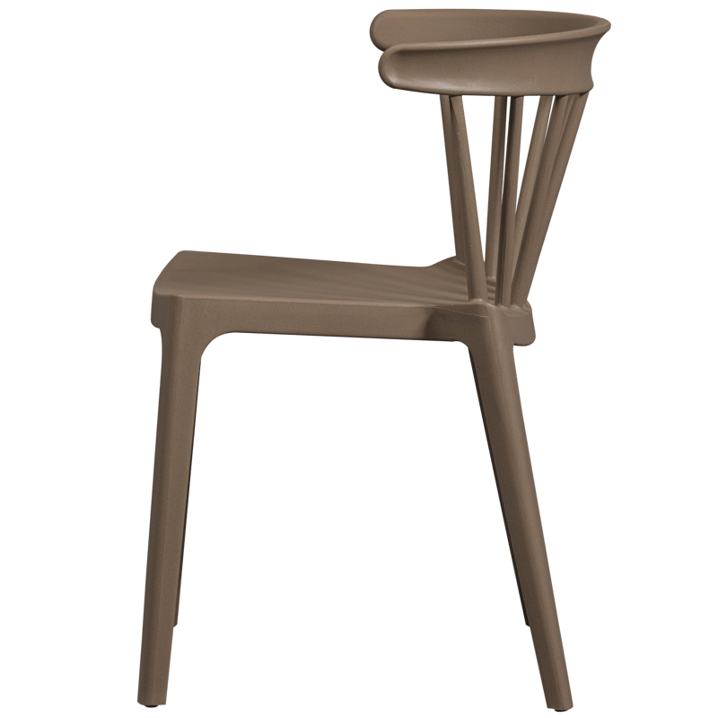 Spisebordsstol med ribber Bliss udendørs - Brun melange - Møbler - Stole & lænestole - Spisebordsstole & køkkenstole