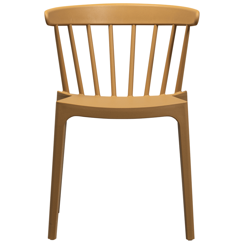 Spisebordsstol med ribber Bliss udendørs, Karamel melange