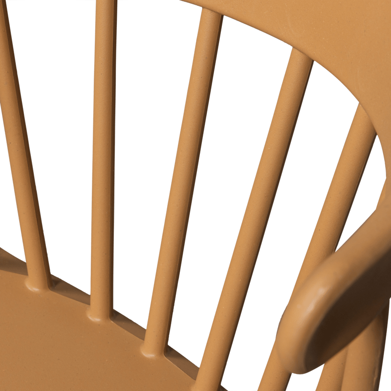 Spisebordsstol med ribber Bliss udendørs - Karamel melange - Møbler - Stole & lænestole - Spisebordsstole & køkkenstole