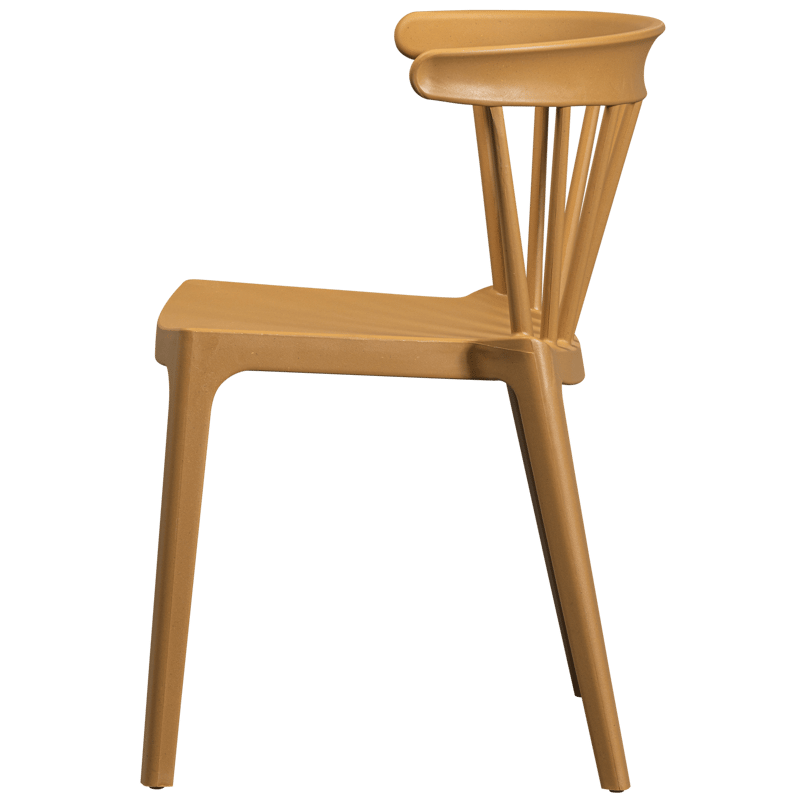 Spisebordsstol med ribber Bliss udendørs - Karamel melange - Møbler - Stole & lænestole - Spisebordsstole & køkkenstole