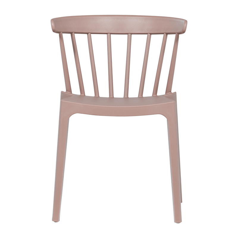 Spisebordsstol med ribber Bliss udendørs, Laksefarvet