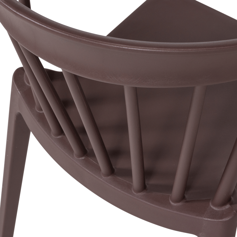 Spisebordsstol med ribber Bliss udendørs - Lilla/Brun - Møbler - Stole & lænestole - Spisebordsstole & køkkenstole