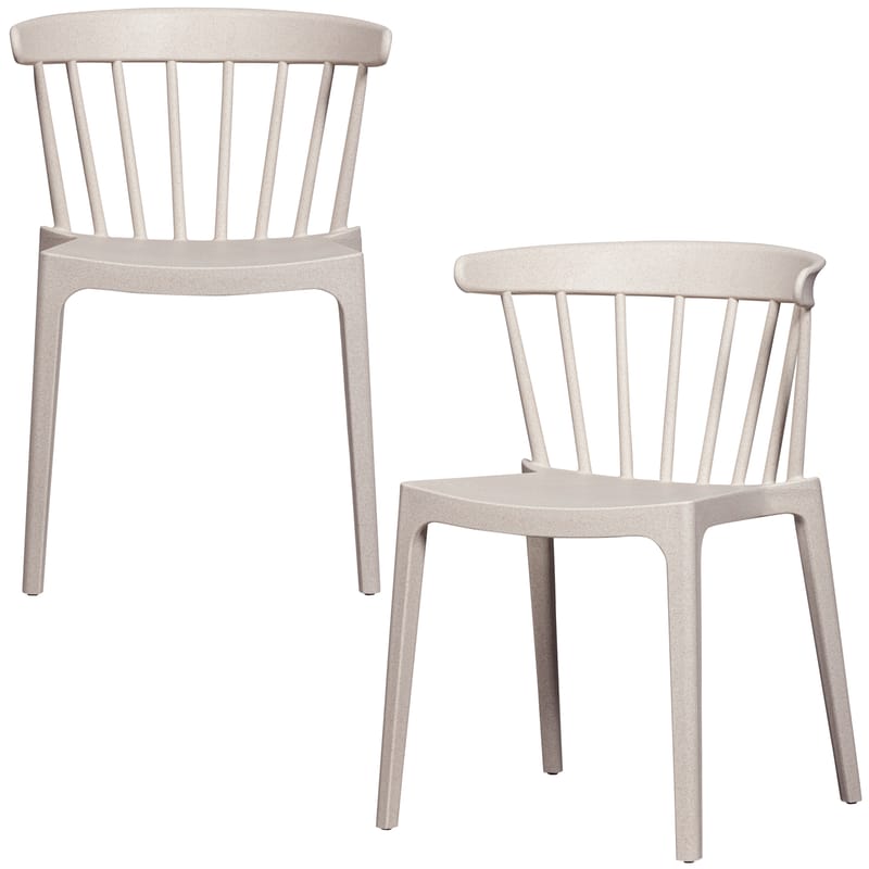 Spisebordsstol med ribber Bliss udendørs - Offwhite melange - Møbler - Stole & lænestole - Spisebordsstole & køkkenstole