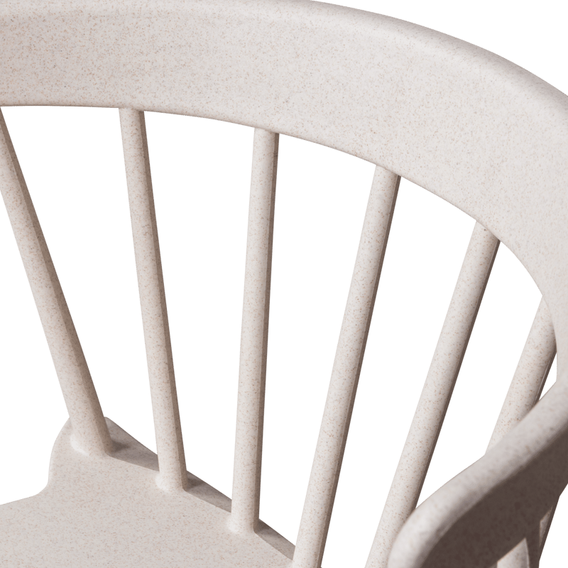 Spisebordsstol med ribber Bliss udendørs - Offwhite melange - Møbler - Stole & lænestole - Spisebordsstole & køkkenstole