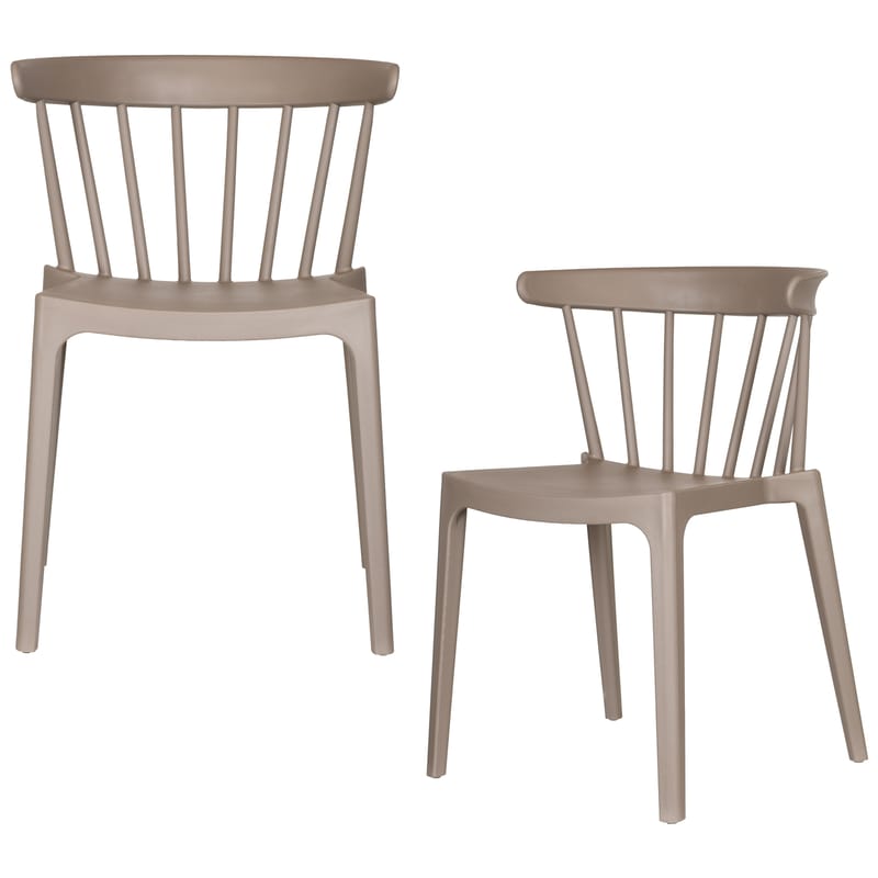 Spisebordsstol med ribber Bliss udendørs - Taupe - Møbler - Stole & lænestole - Spisebordsstole & køkkenstole