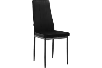 Spisebordsstol uden armlæn Loft24 Spisebordsstol Kelly sort, velour Svart - Møbler - Stole & lænestole - Spisebordsstole & køkkenstole