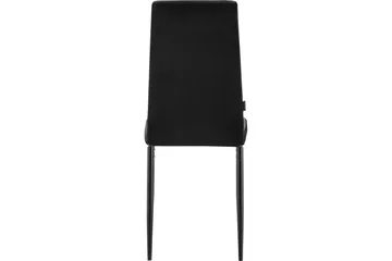 Spisebordsstol uden armlæn Loft24 Spisebordsstol Kelly sort, velour Svart - Møbler - Stole & lænestole - Spisebordsstole & køkkenstole