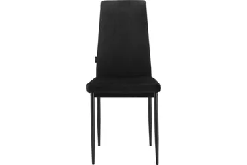 Spisebordsstol uden armlæn Loft24 Spisebordsstol Kelly sort, velour Svart - Møbler - Stole & lænestole - Spisebordsstole & køkkenstole
