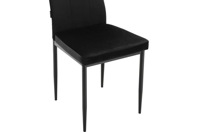 Spisebordsstol uden armlæn Loft24 Spisebordsstol Kelly sort, velour Svart - Møbler - Stole & lænestole - Spisebordsstole & køkkenstole