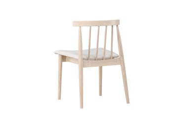 Spisebordsstol uden armlæn Peach Flora spisebordsstol - Whitewash-ben / beige stof Hvidvasket - Møbler - Stole & lænestole - Spisebordsstole & køkkenstole