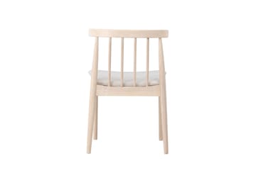 Spisebordsstol uden armlæn Peach Flora spisebordsstol - Whitewash-ben / beige stof Hvidvasket - Møbler - Stole & lænestole - Spisebordsstole & køkkenstole