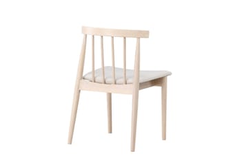 Spisebordsstol uden armlæn Peach Flora spisebordsstol - Whitewash-ben / beige stof Hvidvasket - Møbler - Stole & lænestole - Spisebordsstole & køkkenstole