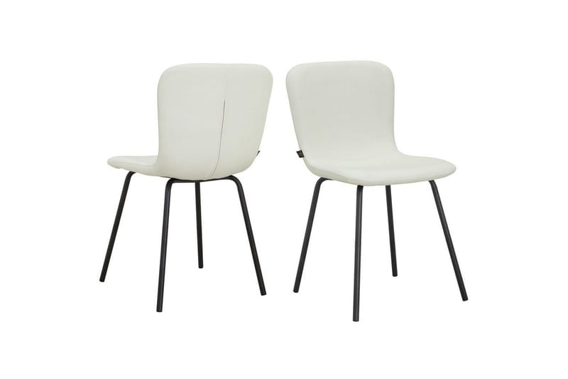 Spisebordsstol Ulmar Sæt med 2 Creme - Creme - Møbler - Stole & lænestole - Spisebordsstole & køkkenstole