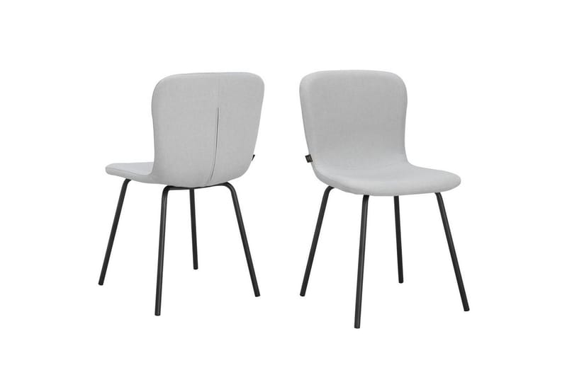 Spisebordsstol Ulmar Sæt med 2 Lys Grå, Lys Grå