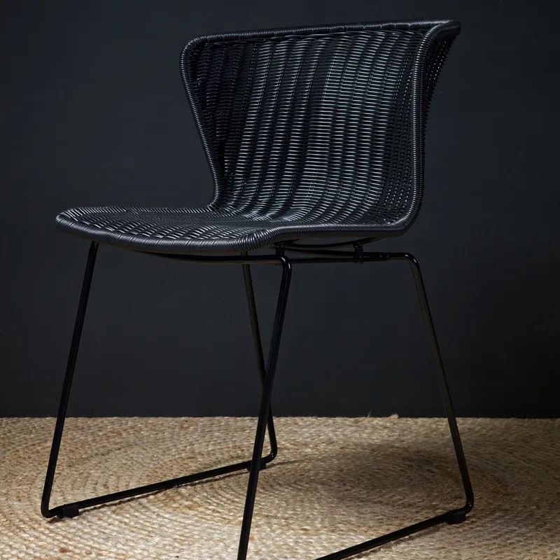 Spisebordsstol Wings 2-pak udendørs - Sort - Møbler - Stole & lænestole - Spisebordsstole & køkkenstole