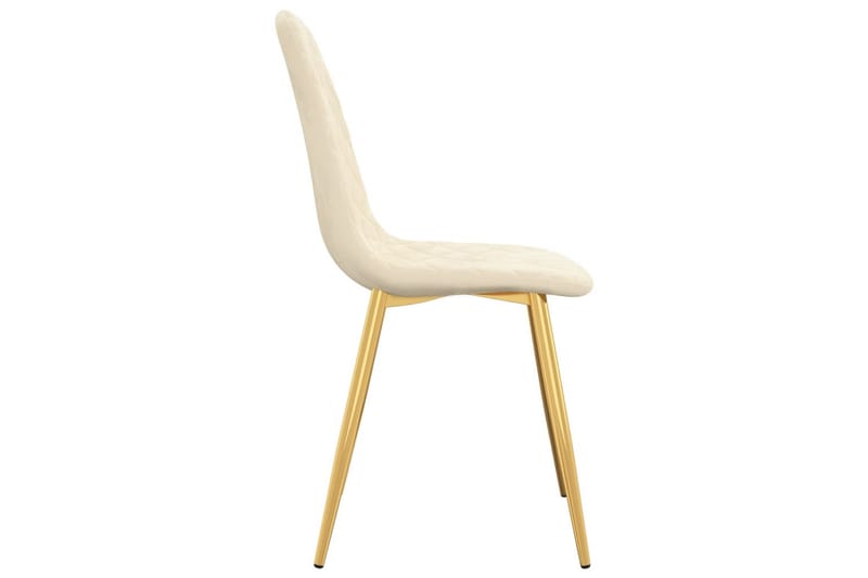 spisebordsstole 2 stk. fløjl cremehvid - Hvid - Spisebordsstole & køkkenstole - Armstole