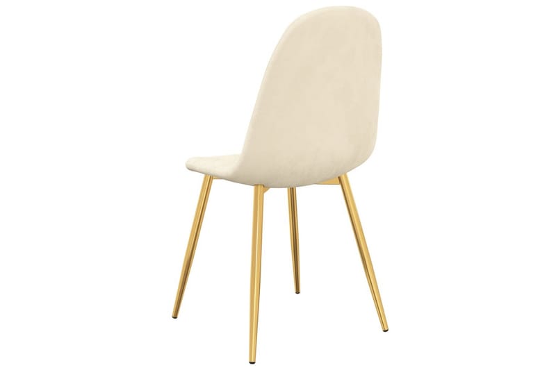 spisebordsstole 2 stk. fløjl cremehvid - Hvid - Spisebordsstole & køkkenstole - Armstole