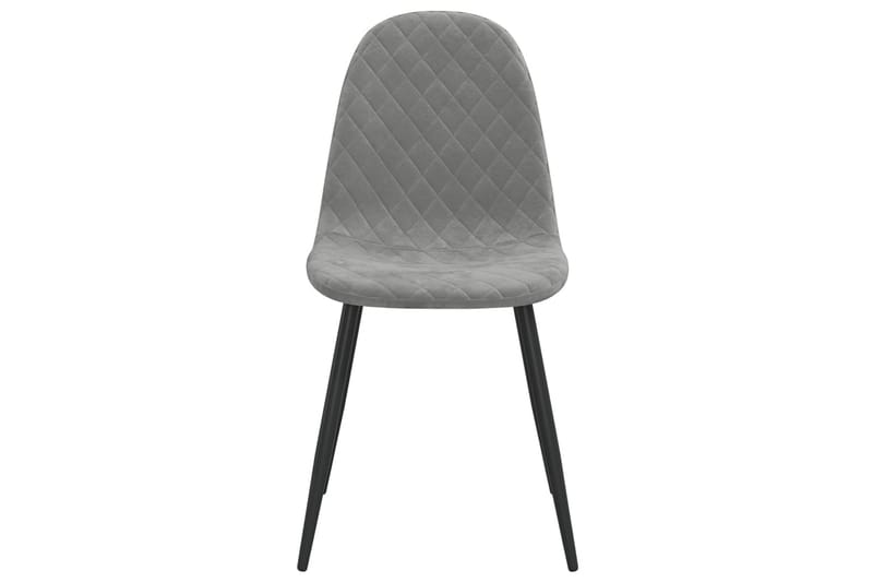 spisebordsstole 2 stk. fløjl lysegrå - Violet - Spisebordsstole & køkkenstole - Armstole