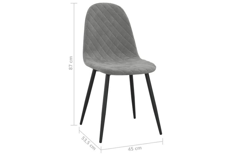 spisebordsstole 2 stk. fløjl lysegrå - Violet - Spisebordsstole & køkkenstole - Armstole