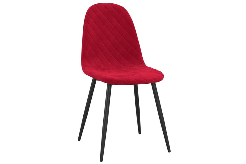 spisebordsstole 2 stk. fløjl vinrød - Hvid - Spisebordsstole & køkkenstole - Armstole