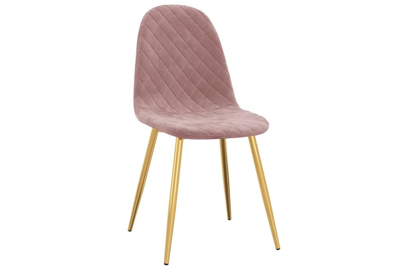 spisebordsstole 2 stk. fløjl pink - Hvid - Møbler - Stole & lænestole