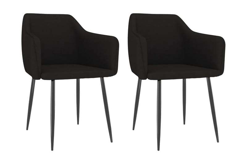 spisebordsstole 2 stk. stof sort - Sort - Spisebordsstole & køkkenstole - Armstole