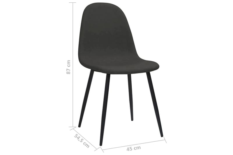 spisebordsstole 4 stk. 45x54,5x87 cm kunstlæder sort - Sort - Spisebordsstole & køkkenstole