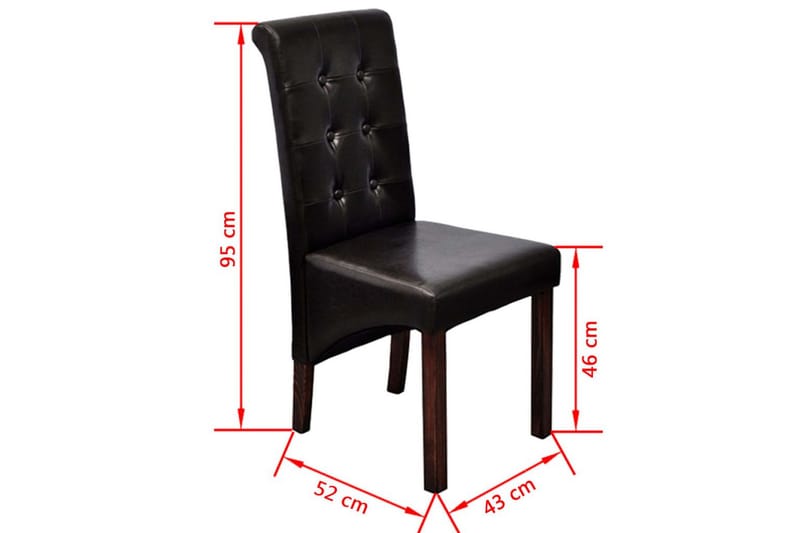 Spisebordsstole 4 Stk. Brun - Brun - Spisebordsstole & køkkenstole - Armstole