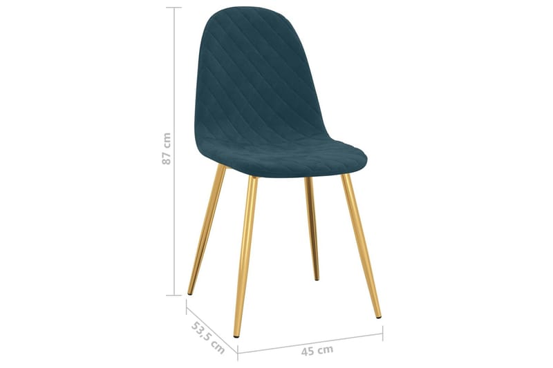 spisebordsstole 4 stk. fløjl blå - Hvid - Spisebordsstole & køkkenstole - Armstole