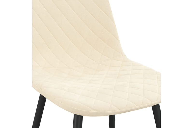 spisebordsstole 4 stk. fløjl cremefarvet - Hvid - Spisebordsstole & køkkenstole - Armstole