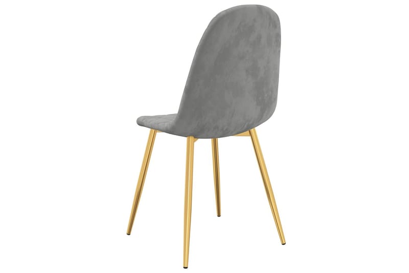 spisebordsstole 4 stk. fløjl lysegrå - Hvid - Spisebordsstole & køkkenstole - Armstole