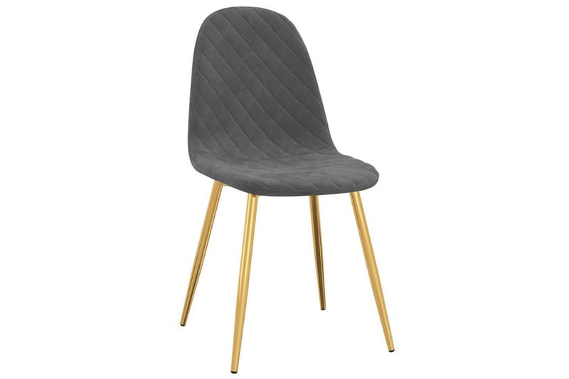 spisebordsstole 4 stk. fløjl mørkegrå - Hvid - Spisebordsstole & køkkenstole - Armstole
