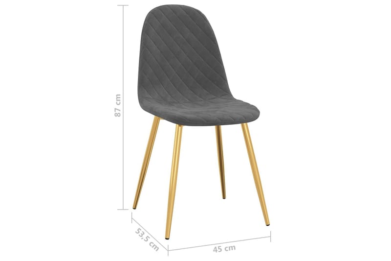 spisebordsstole 4 stk. fløjl mørkegrå - Hvid - Spisebordsstole & køkkenstole - Armstole