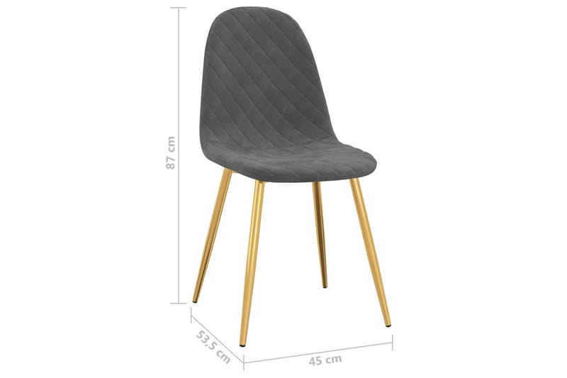 spisebordsstole 4 stk. fløjl mørkegrå - Hvid - Møbler - Stole & lænestole