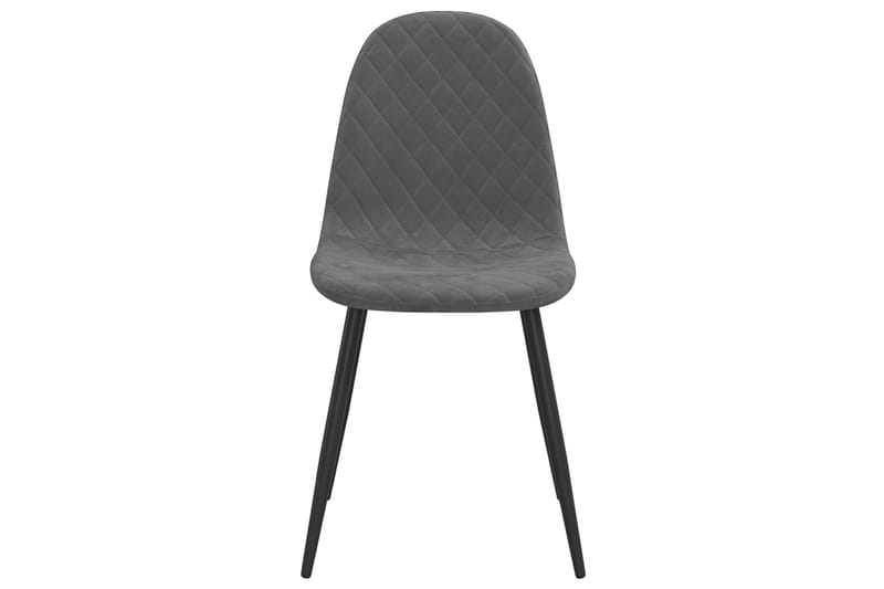 spisebordsstole 4 stk. fløjl mørkegrå - Sort - Spisebordsstole & køkkenstole - Armstole